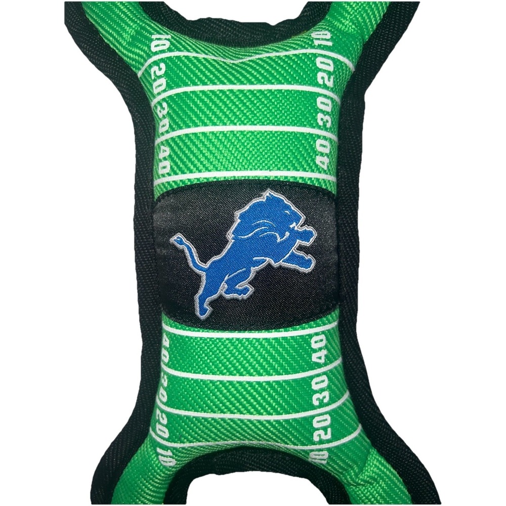 Detroit Lions NFL Dog Toy‎ Tug Squeaky Football Field Durable Pet Chew NEW - Picture 3 of 5